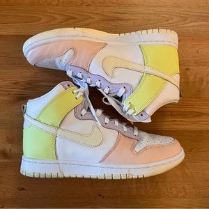 Nike Dunk High Top “Lemon Twist” Sneakers